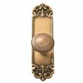 Brass Accents 2.37 in. Antique Brass Fleur De Lis Plate Passage Set D04-K324A-LRL-609